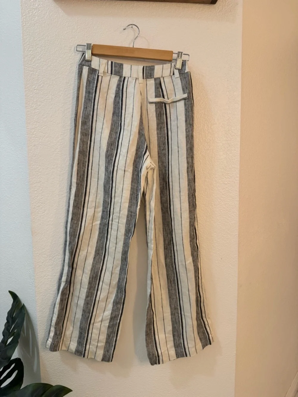 Reformation Tahiti Linen Cropped Ankle High Rise Relaxed Fit Straight Leg SZ 0